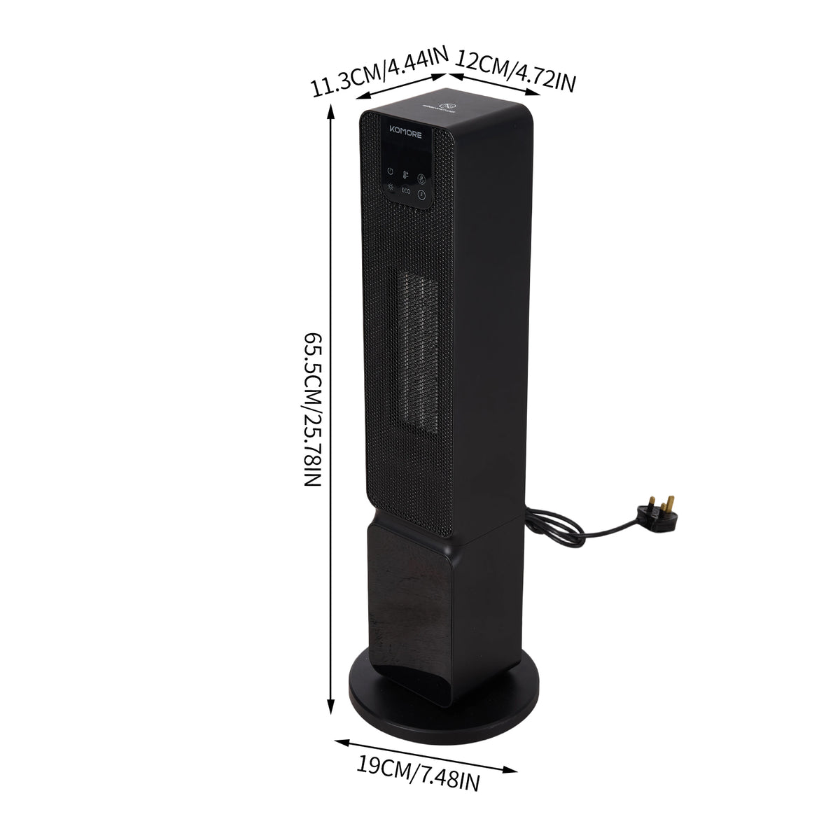 2000W Tower Heater with Remote Control