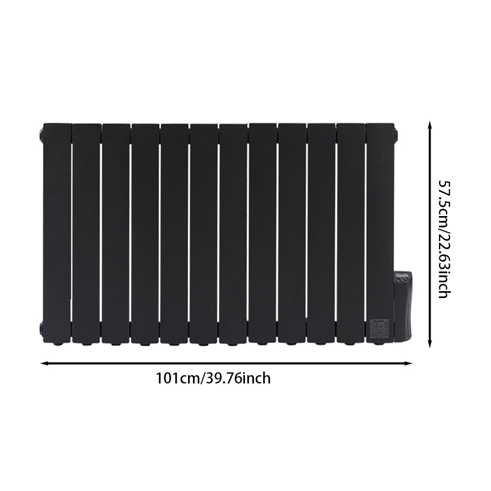 Black 900W Electric Oil Filled Radiator Space Heater with LED Screen