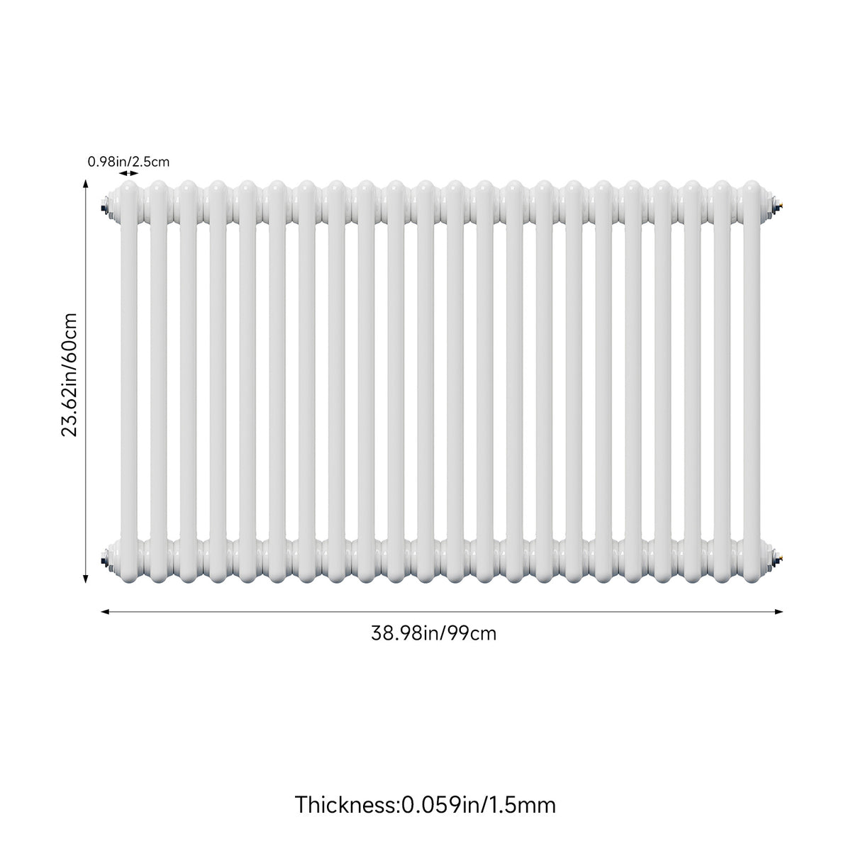 6155 BTU Horizontal 3 Column Radiator