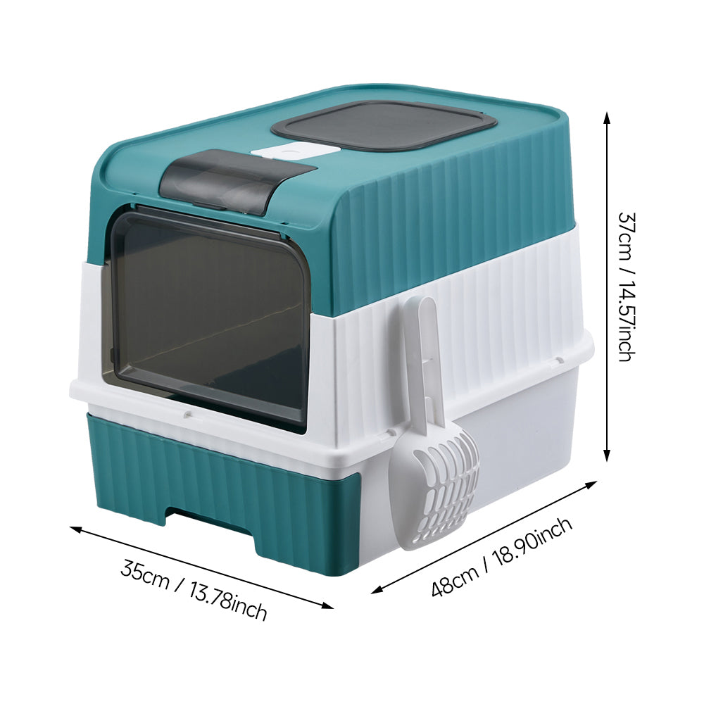 Fully Enclosed Cat Litter Box with UV Sterilization