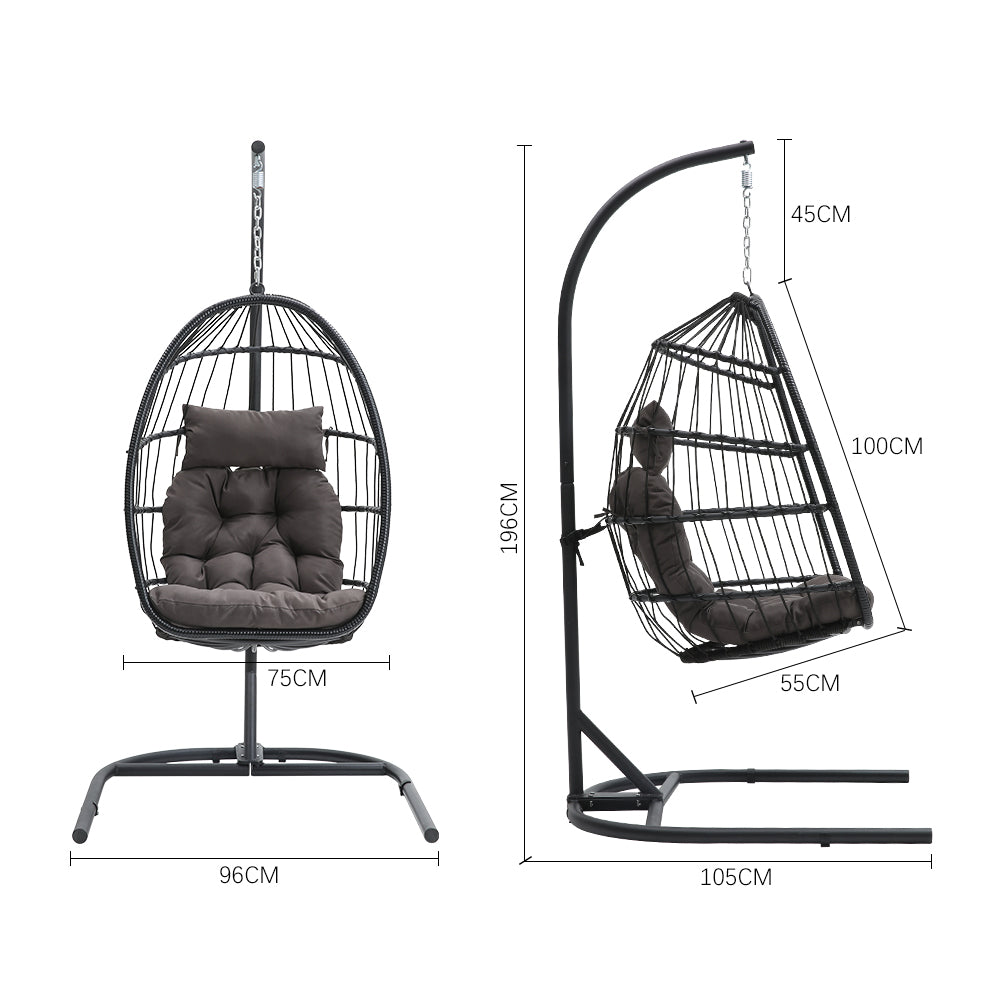 Outdoor Hanging Egg-Shaped Chair