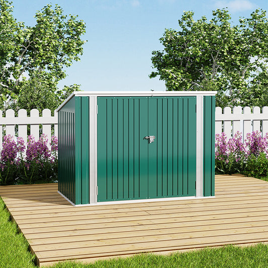 Steel Trash Can Bin Enclosure Storage Shed