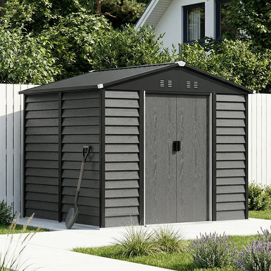 7 x 6 ft Metal Garden Storage Shed with Pent Roof