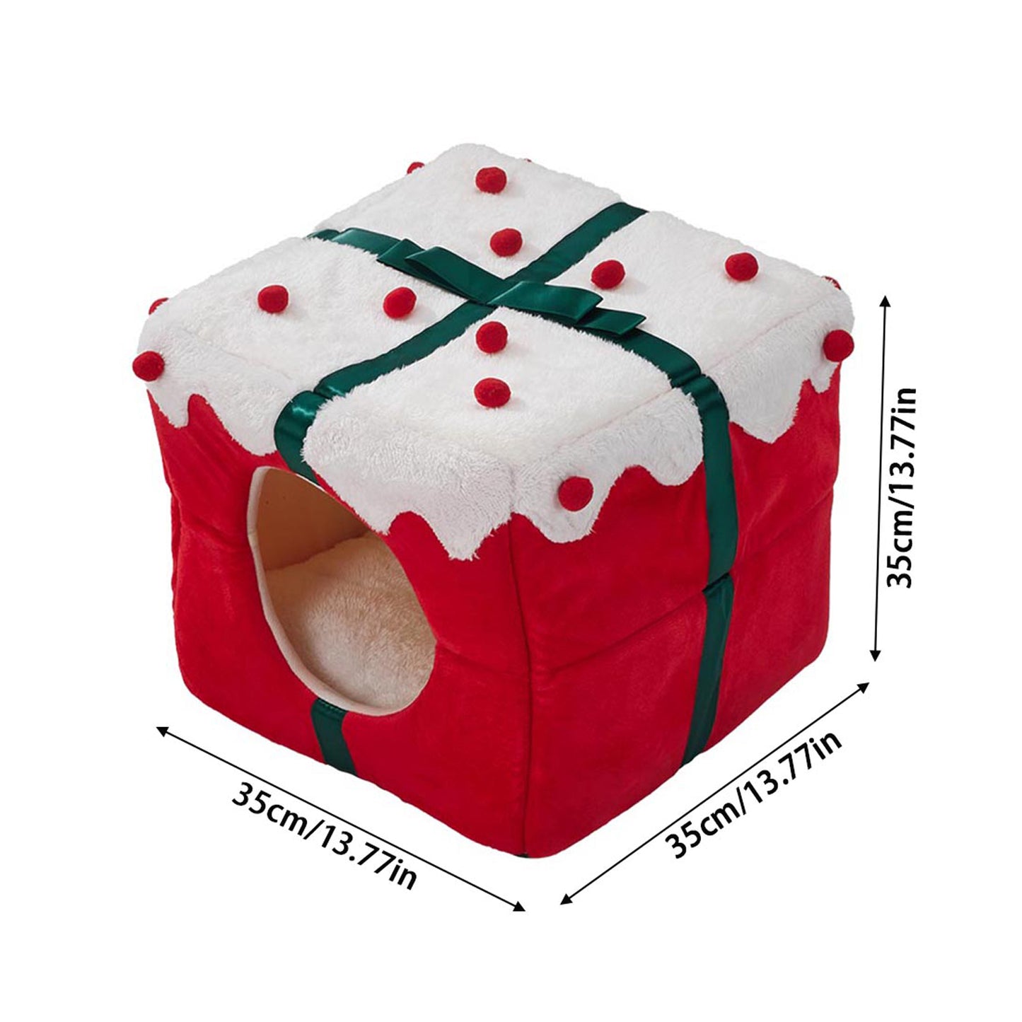 2-in-1 Pet House with Reversible Cushion & Non-Slip Bottom