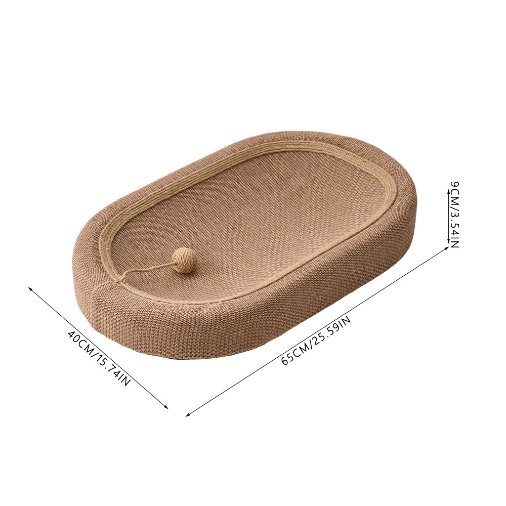 2-in-1 Oval Cat Scratcher & Bed