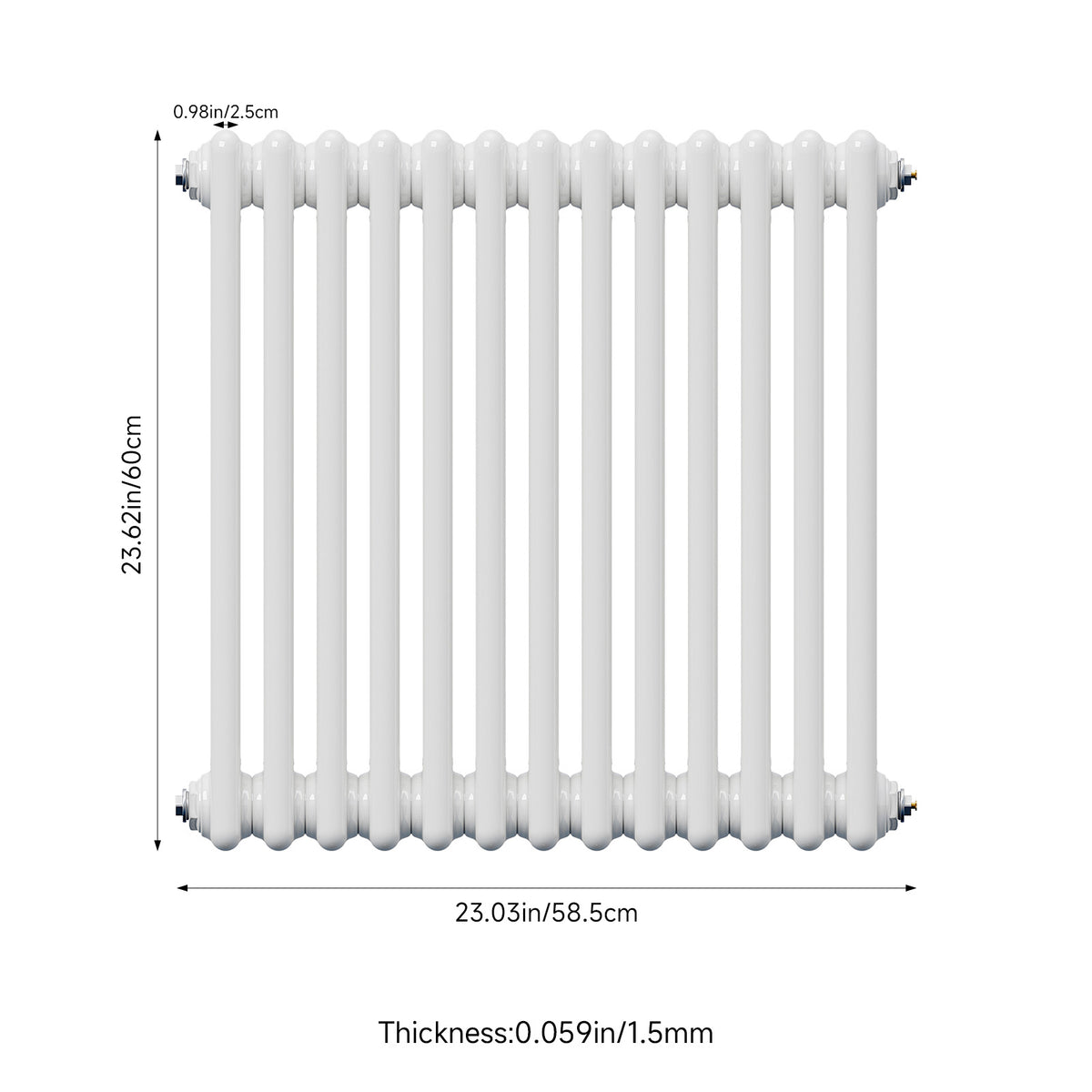 3637 BTU Horizontal 3 Column Radiator