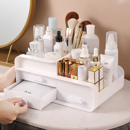 Multifunctional Plastic Desk Organizer with Drawers