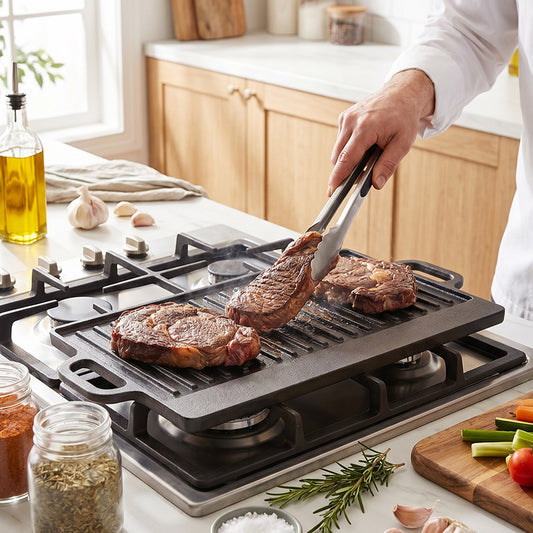 Cast-Iron Reversible Griddle Pan