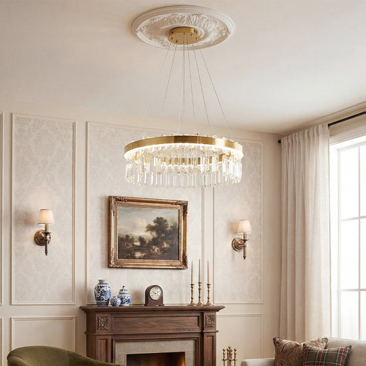 Luxurious Crystal Pendant Light Chandelier with Remote Control