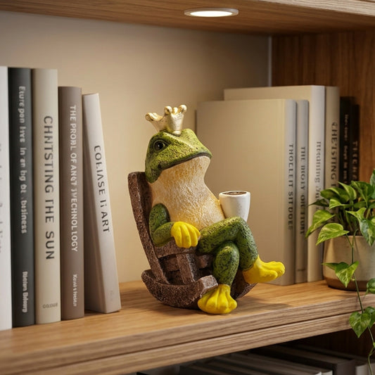 Frog Prince Figurine Resin Tabletop Ornament