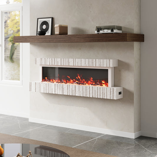 Wall Mounted Electric Fireplace with Remote Control