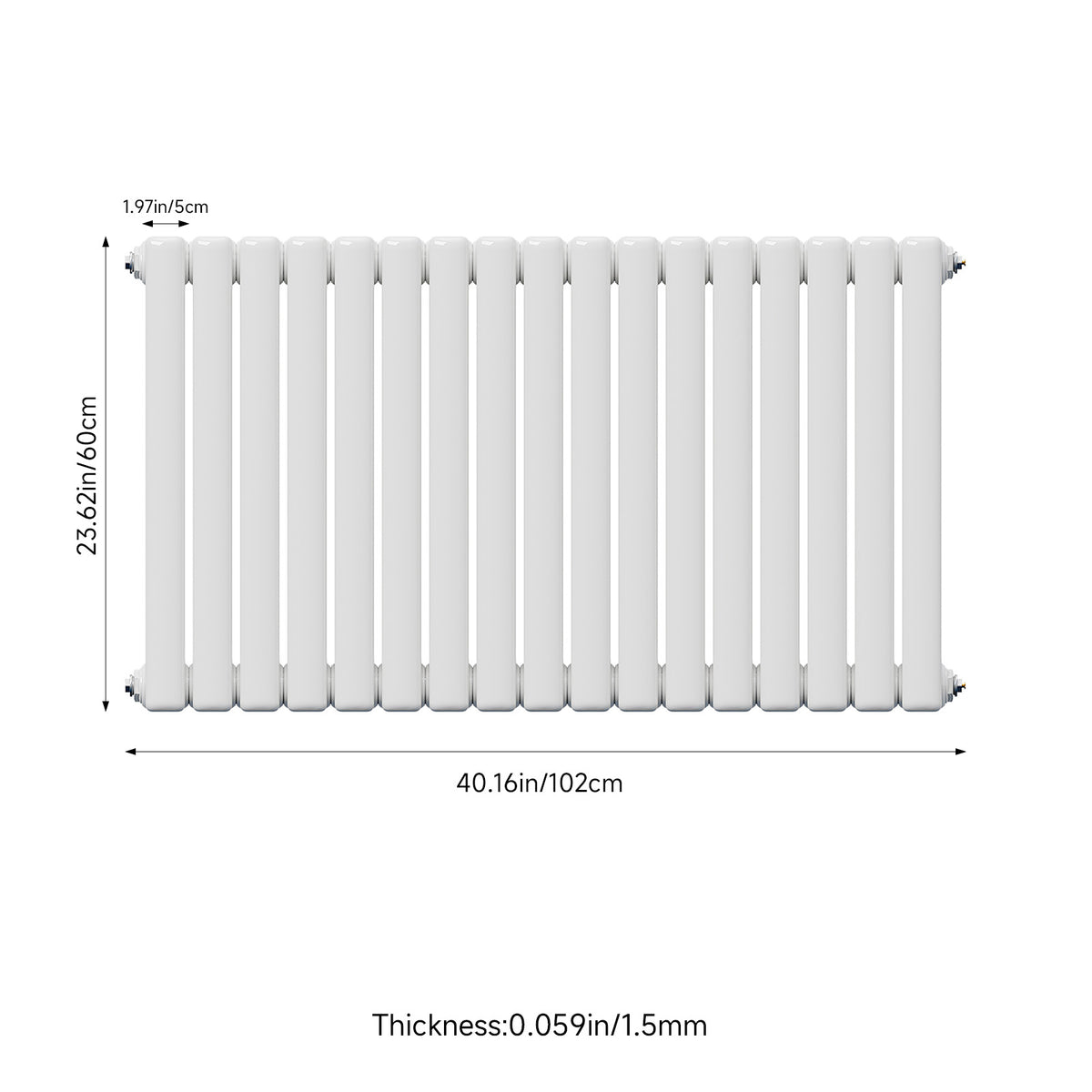 5626 BTU Horizontal Double Column Radiator
