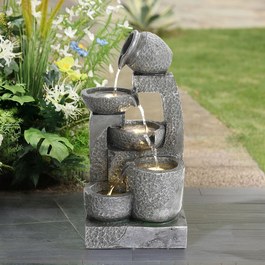 Cascade Solar-powered Water Fountain