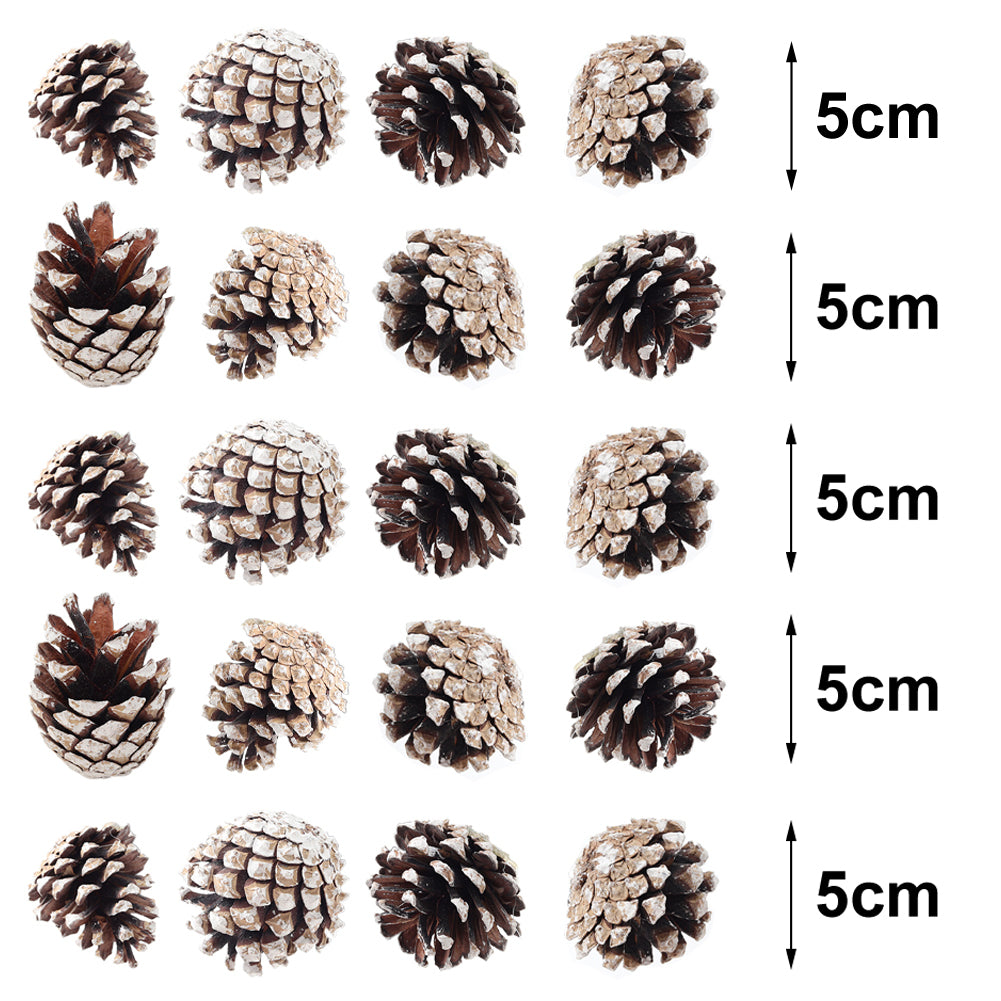 30 Pieces White Paint Christmas Tree Hanging Ornament Set