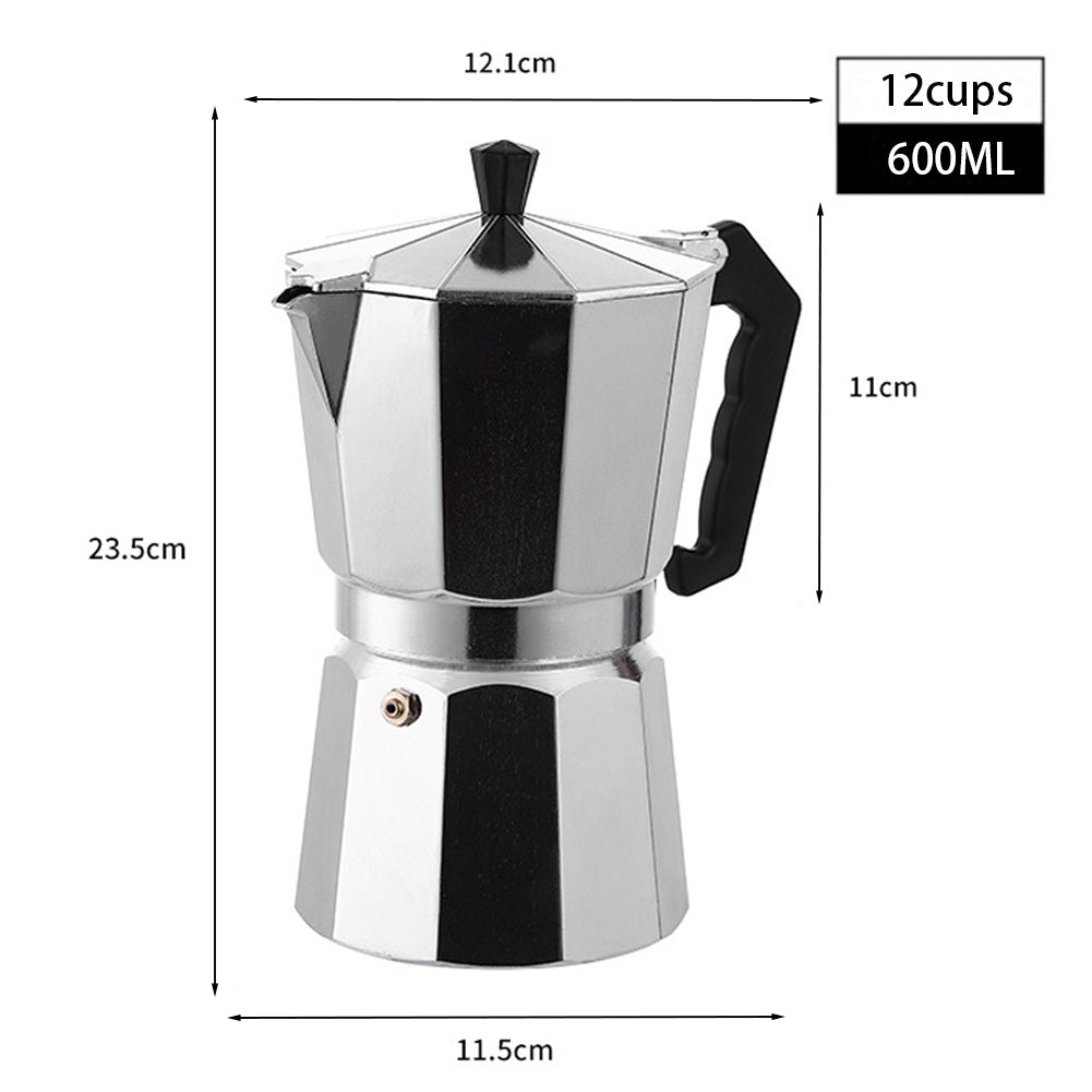 12 Cup Stovetop Espresso Maker Italian Moka Pot