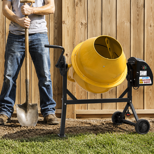 Portable Electric Cement Concrete Mixer with Wheels