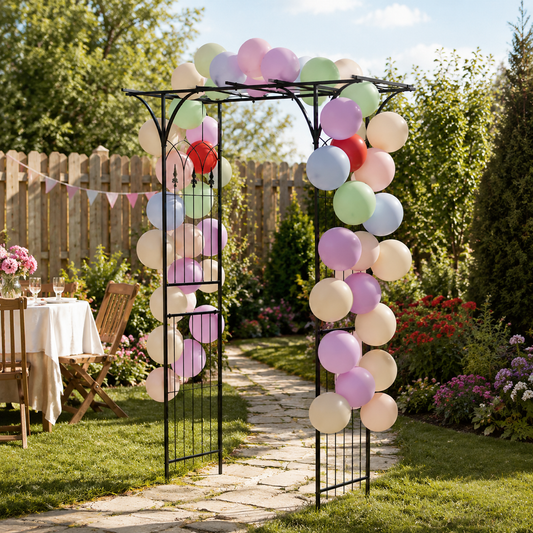 Black Metal Garden Arch Trellis