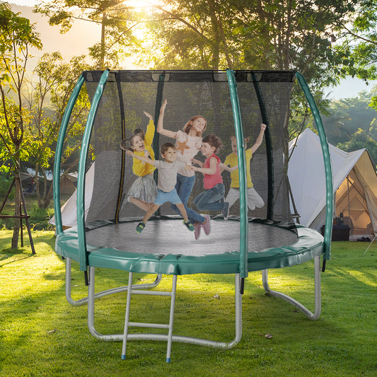 8FT Outdoor Enclosure Trampoline with Ladder