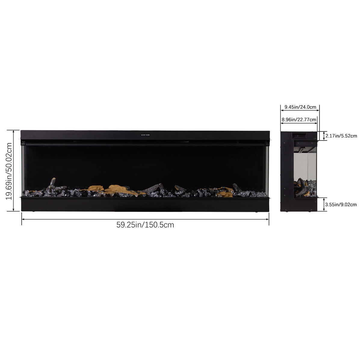 Electric Fireplace with Remote Control