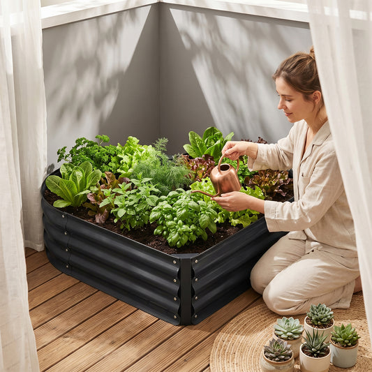 Heart-shaped Galvanised Steel Raised Garden Bed