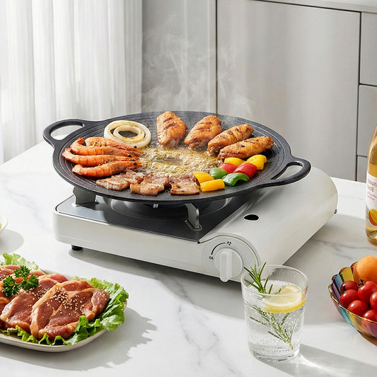 Pre-Seasoned Round Cast Iron Grill Pan