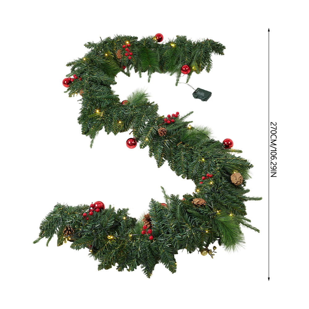 Christmas Wreath with LED Light String
