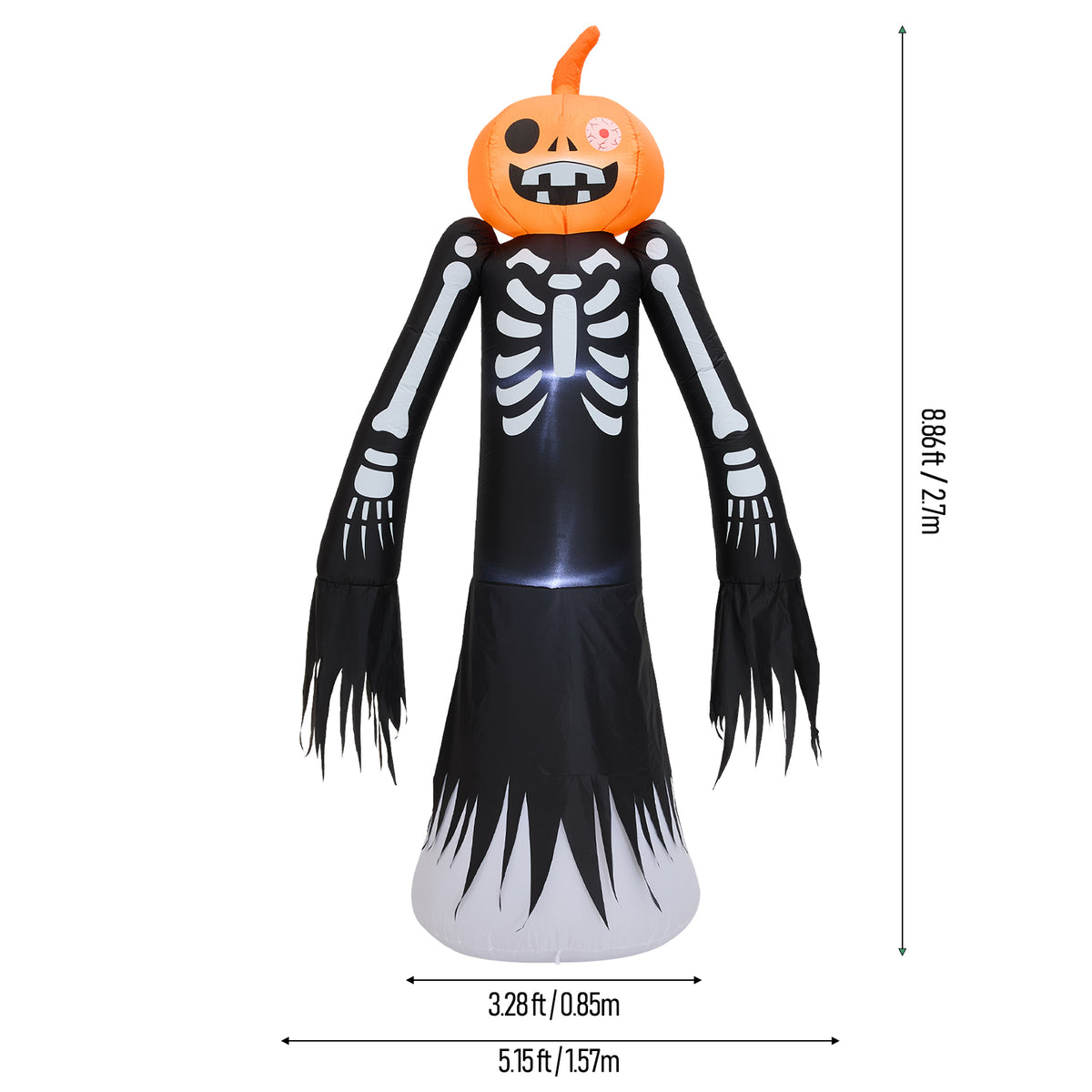 9FT Blow Up Halloween Inflatable Model Decor with White Lights
