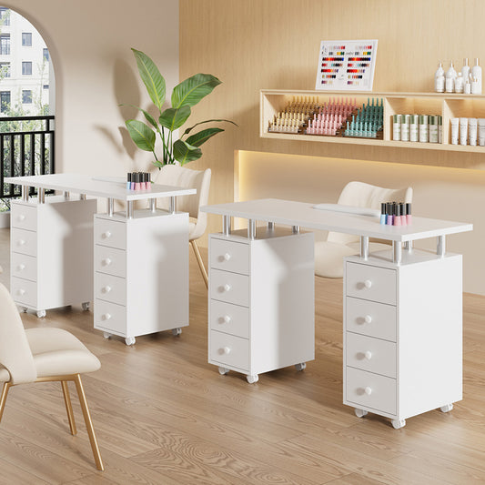 Mobile 8-Drawer Manicure Nail Table Salon Beauty Table