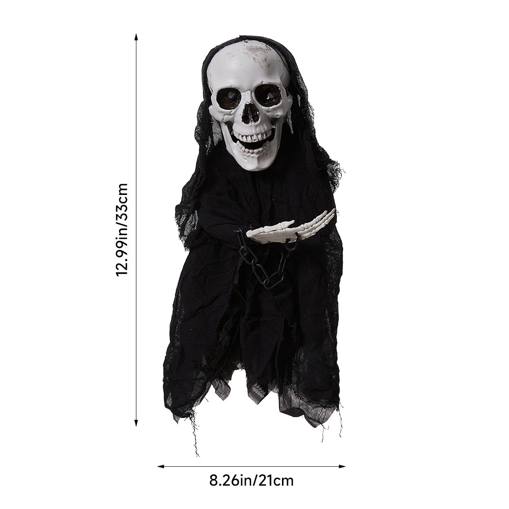 Halloween Sound Control Glowing Hanging Skeleton Ghost