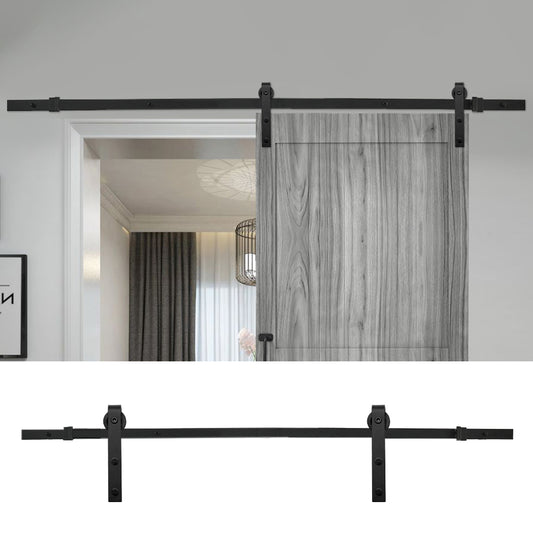 Rustic J Shaped Barn Door Hardware Kit