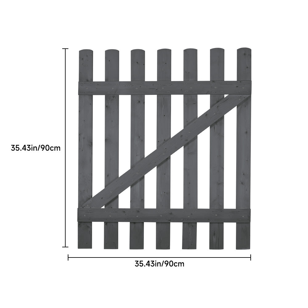 Garden Wood Fence Gate with Latch
