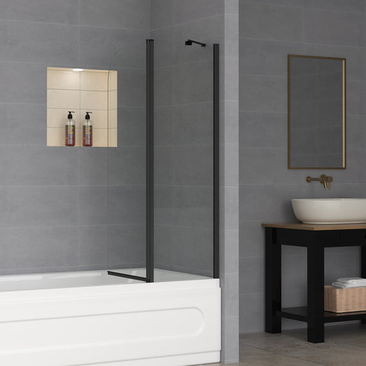 2-Section 180ยฐPivot Over Bath Shower Screen