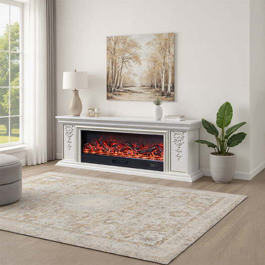 TV Stand Electric Fireplace Adjustable Flame