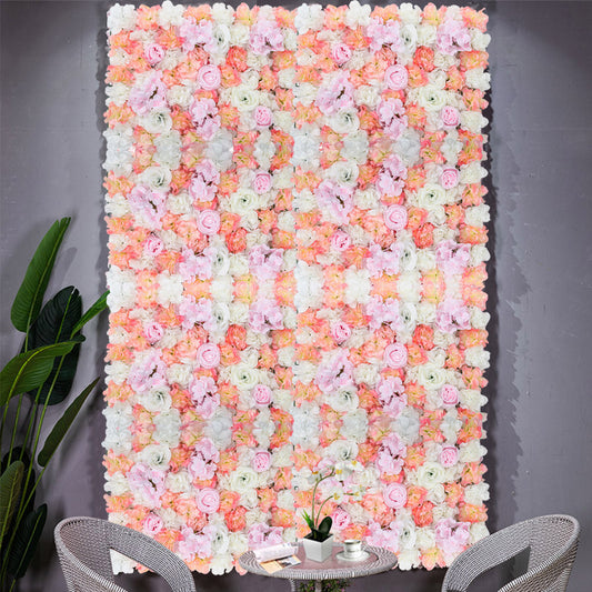 Artificial Multicolor Rose Flower Backdrop Wall Panel
