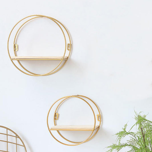 Gold Wall Hanging Storage and Display Decorative Shelf