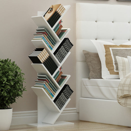 Rustic Standing Tree Bookshelf Wood Display Rack