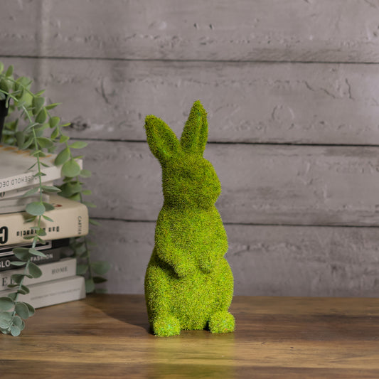 Moss Standing Bunny Rabbit Easter Garden Home Decoration