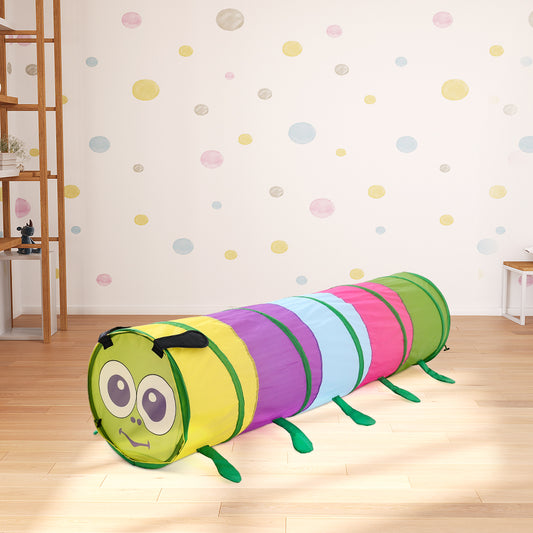 6FT Caterpillar Crawl Play Tunnel Pop-up for Kids Multicoloured