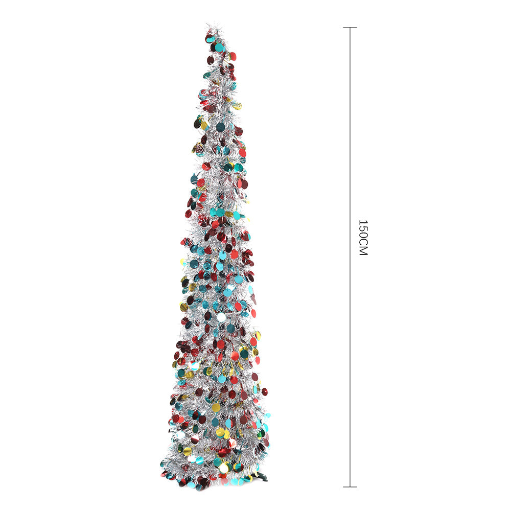 150cm Tinsel Multi Colour Christmas Tree