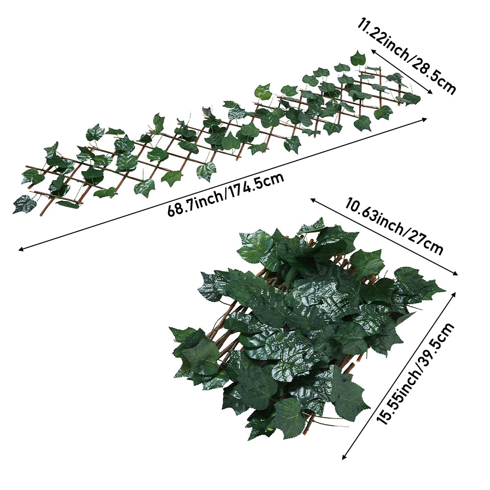 Grape Leaf Artificial Hedge Panel