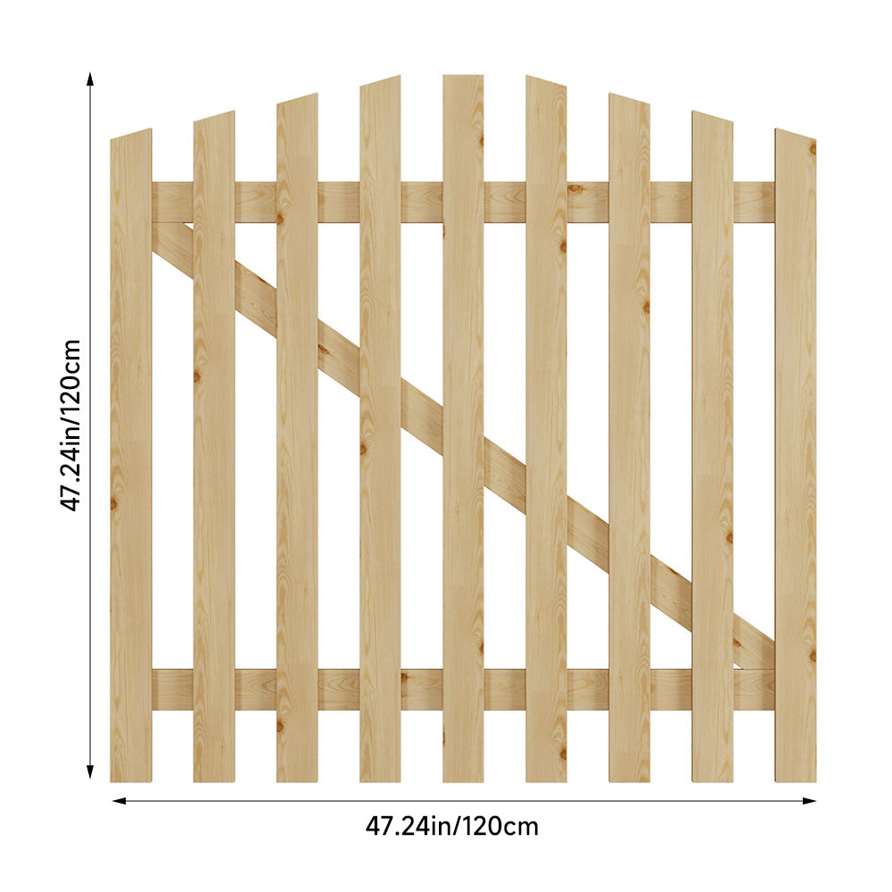 120x120cm Outdoor Wooden Garden Gate Fence Door