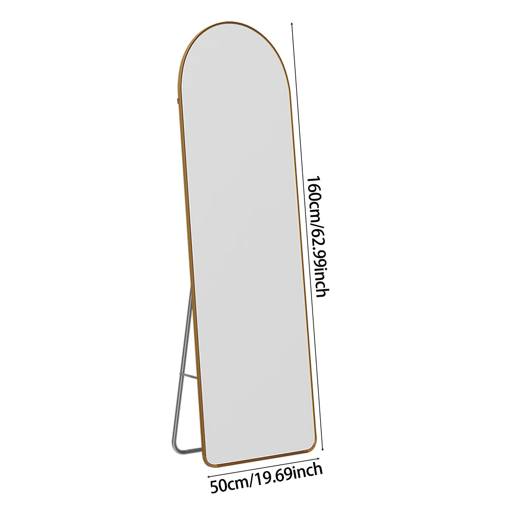 Modern Arched Metal Floor Mirror
