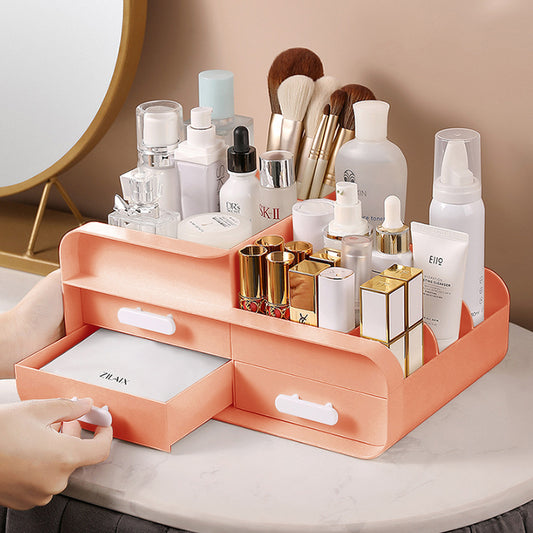Multifunctional Plastic Desk Organizer with Drawers