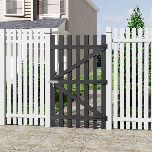 90x150cm Garden Wood Fence Gate with Latch