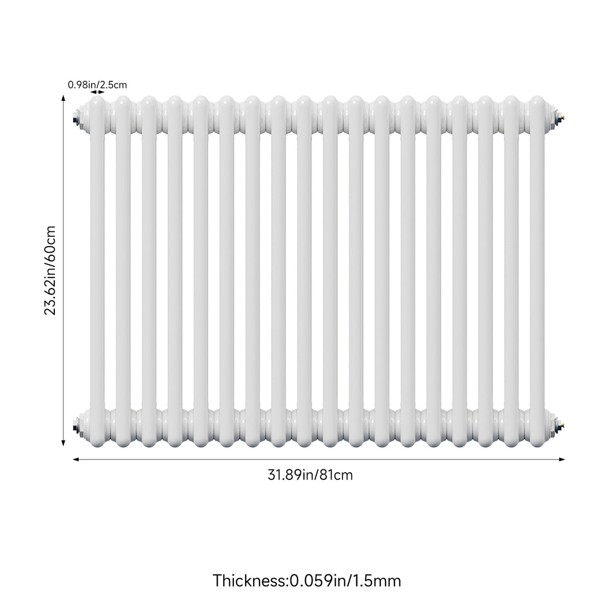 5036 BTU Horizontal 3 Column Radiator