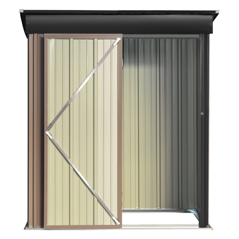 Steel Garden Tool Storage Shed with Gabled Roof Top