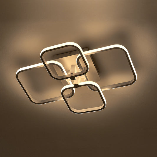 4/6/8 Heads Contemporary LED Energy-efficient Light-adjusted Semi Flush Ceiling Light
