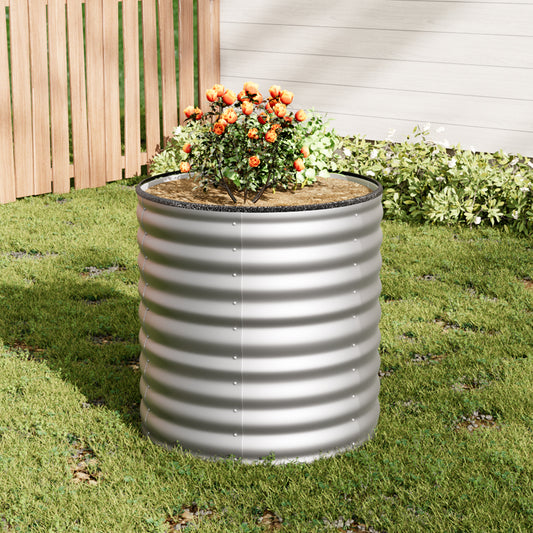 80CM Height Silver Galvanized Steel Raised Garden Bed