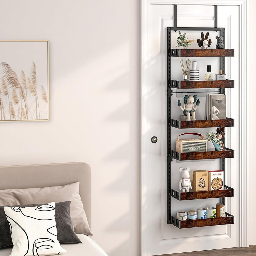 Steel and Wood Over-the-Door Kitchen Pantry Organizer