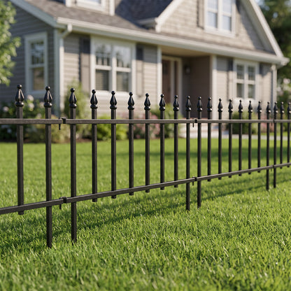 5-Pack Decorative Metal Garden Fence Panels